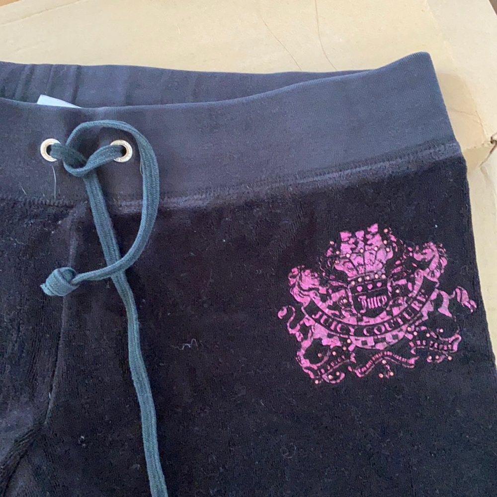 Y2K Juicy Couture Black Velvet Sweats Medium